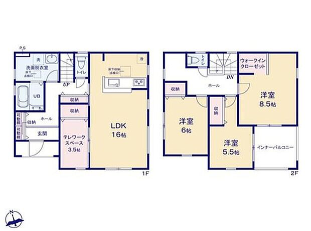 【3LDK+S】テレワークルームはお仕事以外にも趣味のお部屋としてお使いになれます！集中するには丁度よい広さで、心地よい空間になります！自分好みに整った環境で作業できることでしょう！