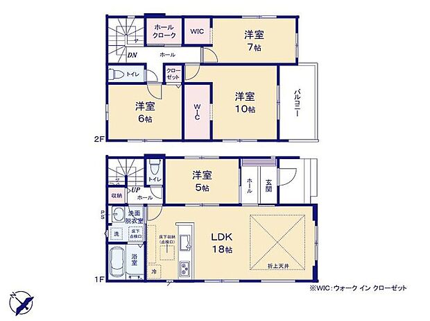 【4LDK】2階にホールクロークがございます!思い出の品を収納したり、家族の衣類を収納したり、多機能に使えるスペースです!