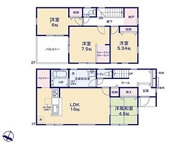 納戸の活用方法は、アイデア次第で魅力的なスペースに早変わり♪布団や大物の衣類をしまったり、パイプハンガーをつければファミリークロークとしても使用できます！ 