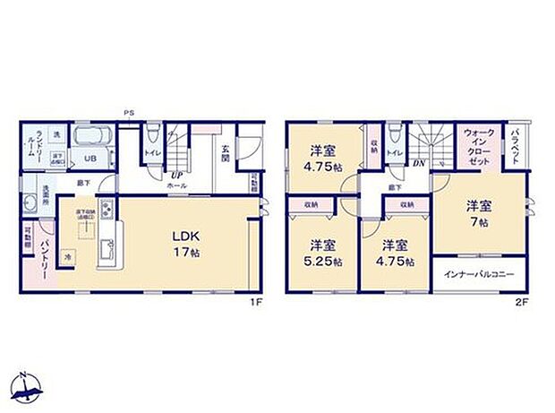 【4LDK】寝室にお勧めのお部屋にウォークインクローゼット設置！収納BOXを買わなくても済みます！余計なものがなく、お掃除もしやすく美しさを感じます！
