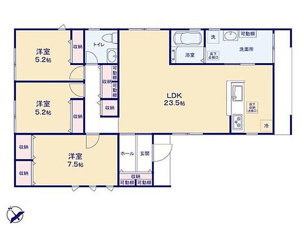 【3LDK】幅広い世代の方を惹きつける平屋！段差が少なく住みやすい、ワンフロアで完結と魅力は沢山！デザイン性と機能性も進化しており平屋の人気が上昇中です！