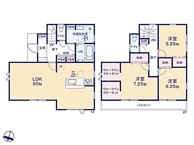 二部屋からもバルコニーへ出入りできるため、洗濯物・お布団を干す、取り込む動線が短く、家事がぐっと効率的になります！家事ラク動線で毎日がスムーズです！ 