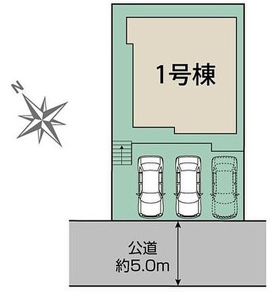 ≪全体区画図≫
カースペース３台分♪南向き前面道路で駐車も楽々♪