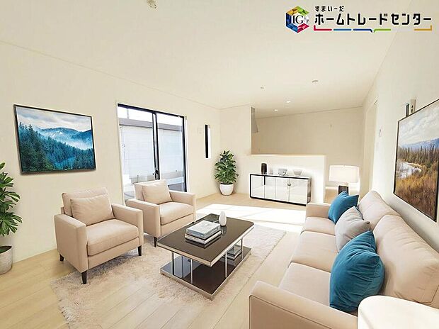 ☆リビング☆
採光良好なリビングは、ご家族の憩いの空間。居心地の良い快適な安らぎの場所にもなりそうです。
※家具はCGでございます。