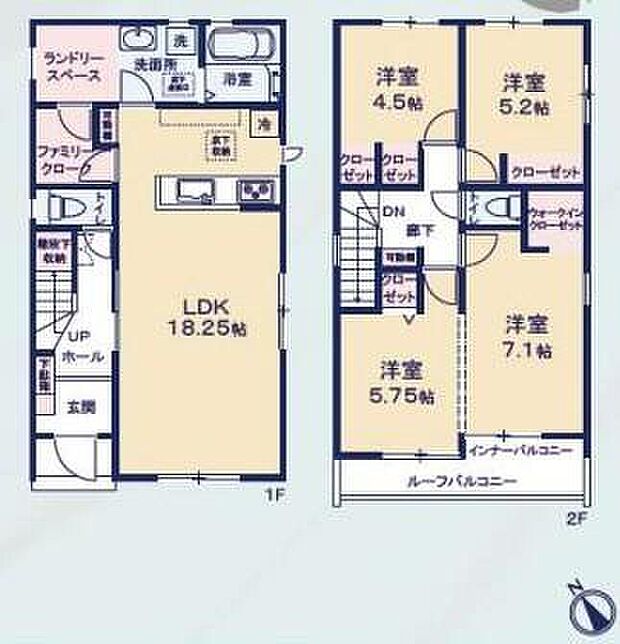 (2号棟)、価格4799万円、4LDK、土地面積131.04m2、建物面積105.16m2