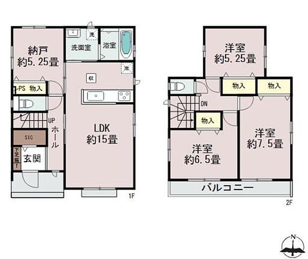 (B号棟)、価格3190万円、3LDK+S、土地面積130.83m2、建物面積96.05m2