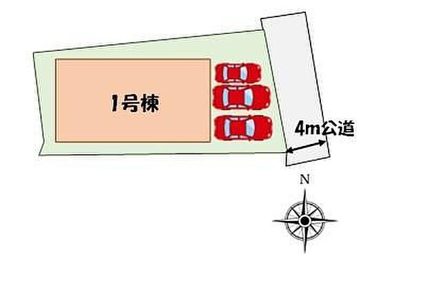 ≪全体区画図≫カースペース３台分♪