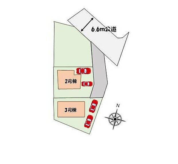 ≪全体区画図≫
カースペース2台分♪