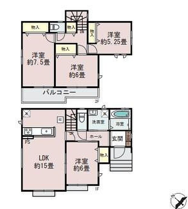 (B号棟)、価格3790万円、4LDK、土地面積151.83m2、建物面積96.05m2