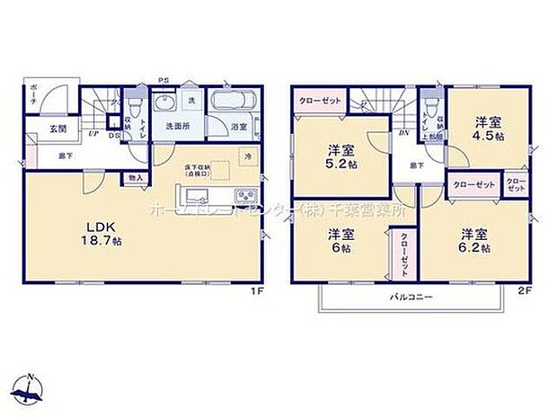 【4LDK】2階に4部屋をまとめることで、ご家族それぞれのプライベート空間も保てますね。