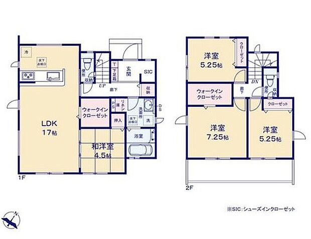 【4LDK】シューズインクロークやウォークインクローゼット完備で収納には困りません♪
ホット寛げる和洋室もご用意♪