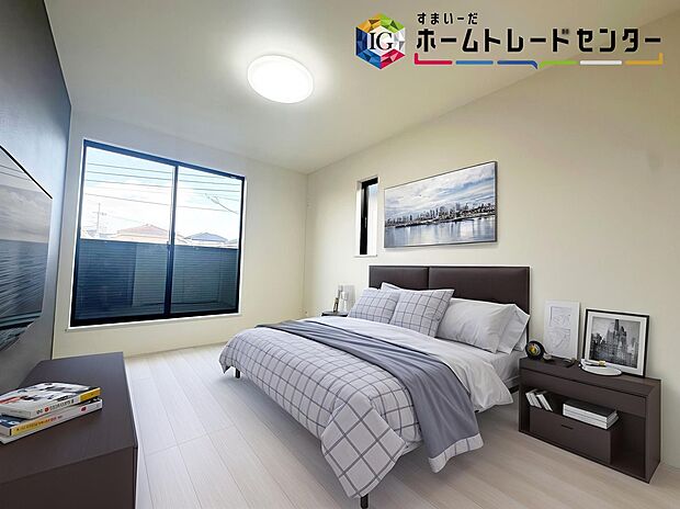 【居室】≪Room≫
お陽さまの光をさわやかな風をたっぷりとりこめます。室内はいつも明るい印象なので気持ちの良い朝を迎えられます。毎日の生活も明るくなりそうです。
※家具はCGでございます。