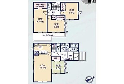 全居室南向きの明るい邸宅♪リビング隣の和室は、客間としは勿論、お昼寝スペースや書斎など、多目的にお使い頂けますので、大変便利です♪ 