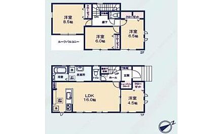 全居室南向きの明るい邸宅♪リビングに続き間の４．５帖洋室があります！来客時にも重宝しますが、小さなお子様を寝かせるスペースにもなりますので、使い方はあなた次第です♪ 