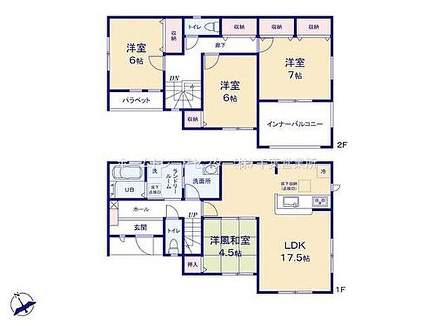 【4LDK】全居室南向きの明るい邸宅♪和室はライフスタイルによってリビングの延長としてお使いになることも、客間としてお使いになることもできますね♪