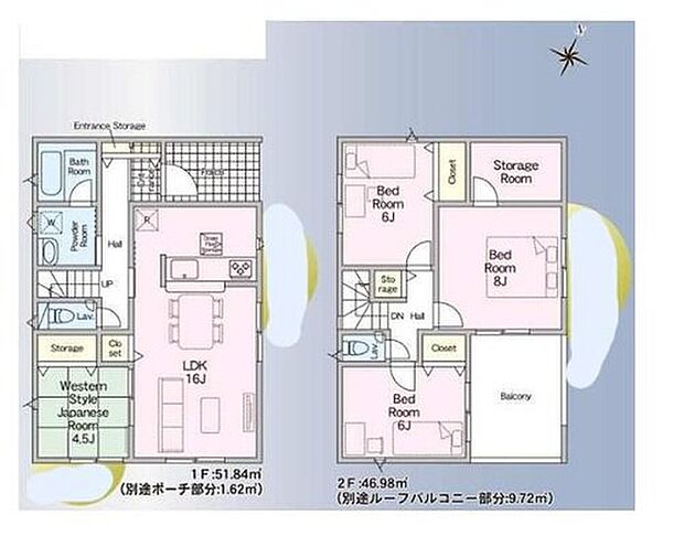 【4LDK+S】LDKは家族の一体感を感じられる広々スペース。家族と過ごす時間を大切にする方にぴったりのゆとりの住空間♪ホット寛げる和室もご用意♪2階には様々な用途で使える納戸完備です♪