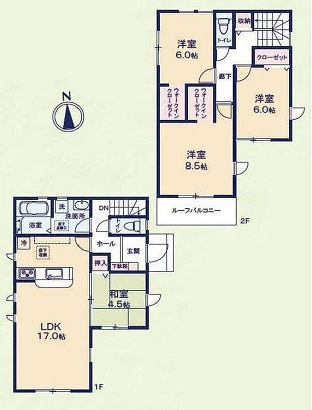 【4LDK】収納力豊富なウォークインクローゼットを設置。
洋服や小物類など、目的に応じてすっきり美しい収納を実現します♪