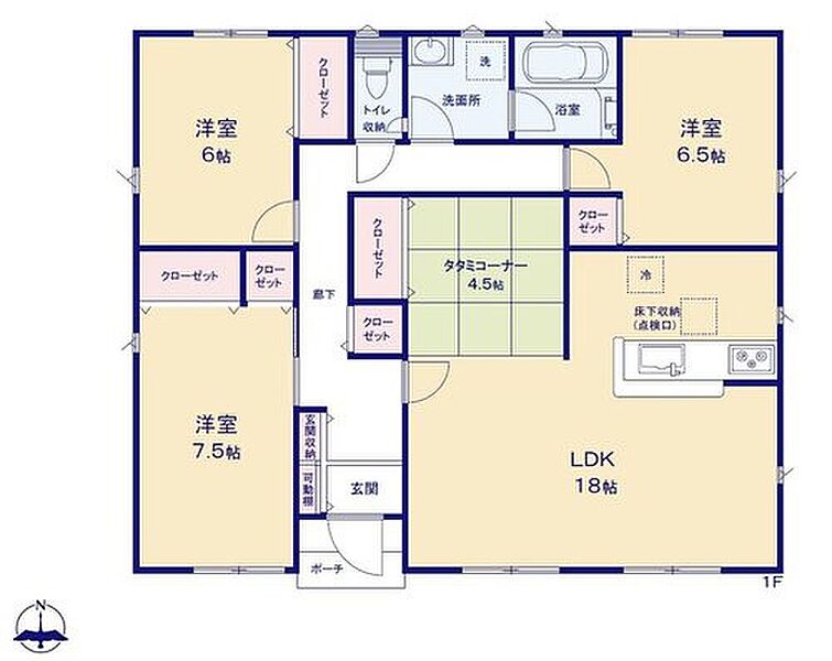 (1号棟)、価格1890万円、4LDK、土地面積221.03m2、建物面積95.58m2