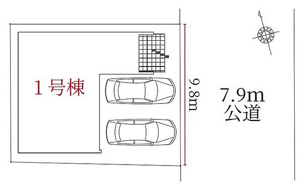 １号棟　２，９９９万円

並列２台駐車可能（車種による）なカースペースあり☆
