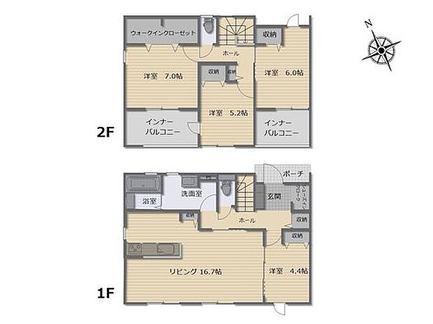 (3号棟)、価格2450万円、4LDK、土地面積244.36m2、建物面積113.44m2
