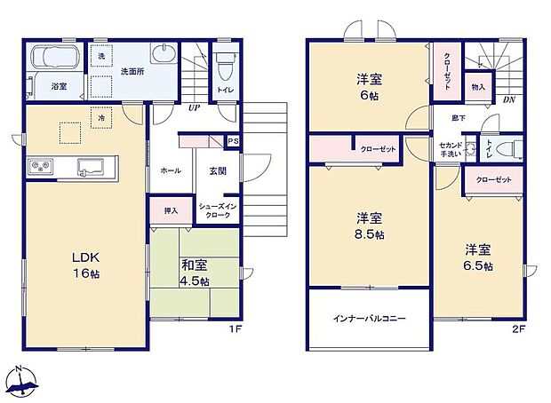 (１号棟)、価格2790万円、4LDK、土地面積149.54m2、建物面積110.96m2