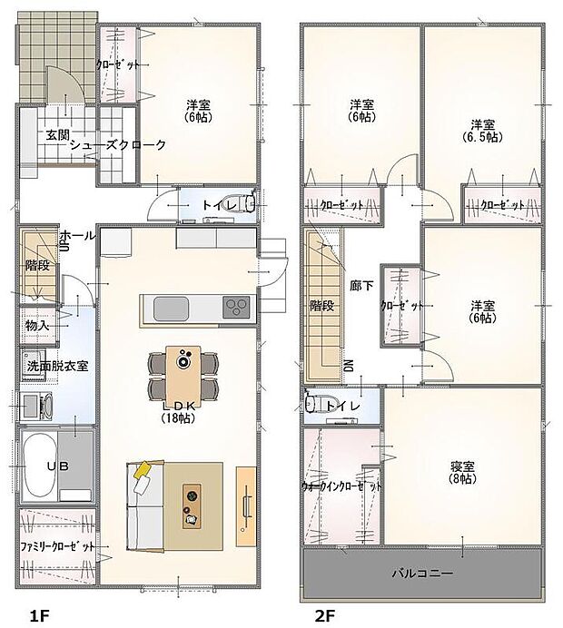 (A棟)、価格3480万円、5LDK、土地面積173.73m2、建物面積130.84m2