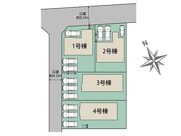 下野市駅東2丁目4棟 区画図