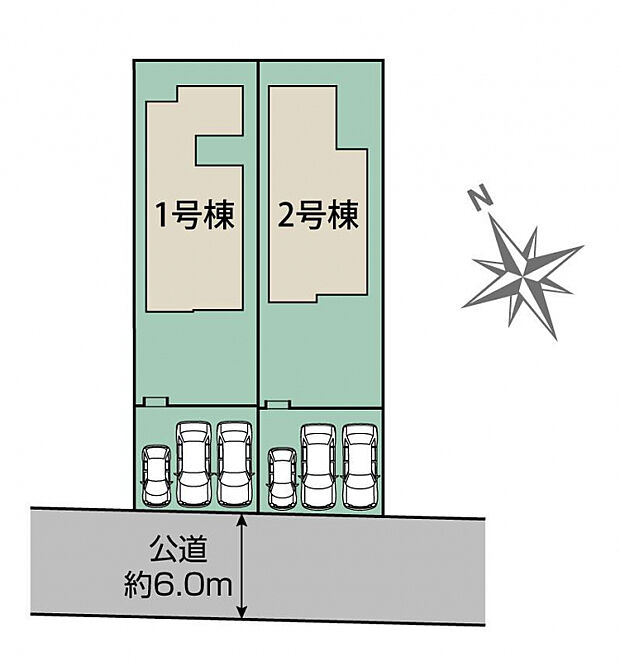 宇都宮市平松3丁目2棟 区画図