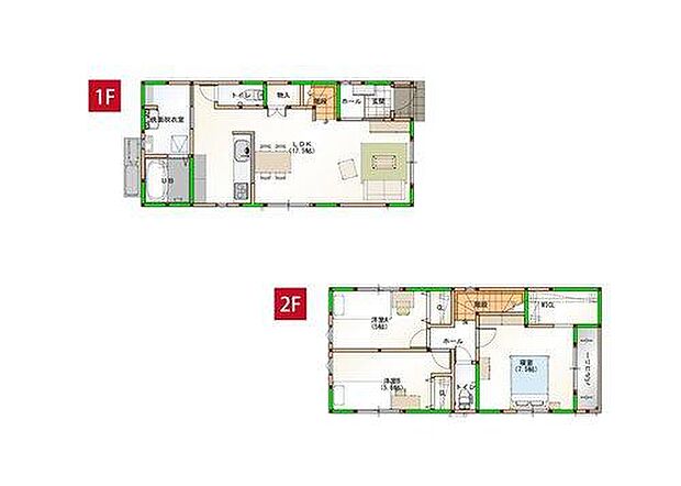 家事効率にこだわった3LDKのコンパクトハウスです♪※施工事例です。実際の建物とは異なります。