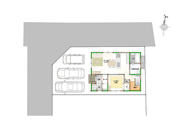 【区画図】(2)号棟