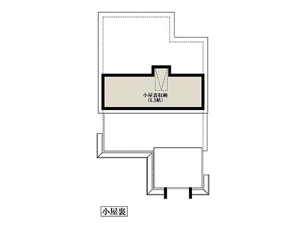 【小屋裏収納】建物プラン例（区画No5）
土地価格7500万円、建物価格3860万円、建物面積88.59m2
本プランは一例で採用は土地ご購入者様の判断に委ねられます。
※家具調度品は価格に含まれません。詳しくは係員にお尋ね下さい。