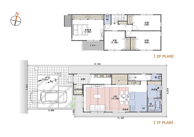 ■4LDK+階段下収納+土間収納(A号棟)