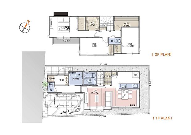 ■3LDK ＋WIC＋納戸＋土間収納（B号棟）