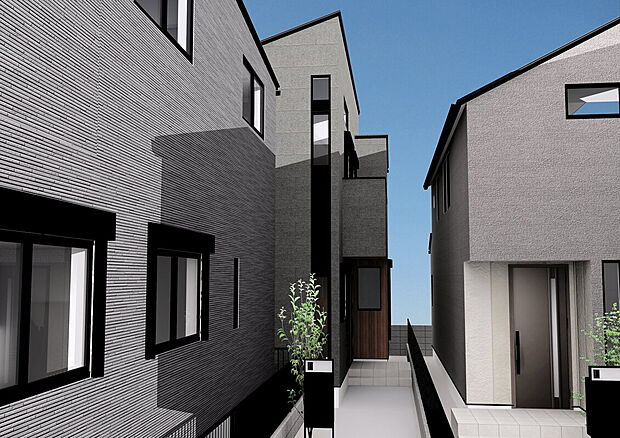 【外観予想図(B号棟)】■外観パースは完成予想の為、イメージとなります。