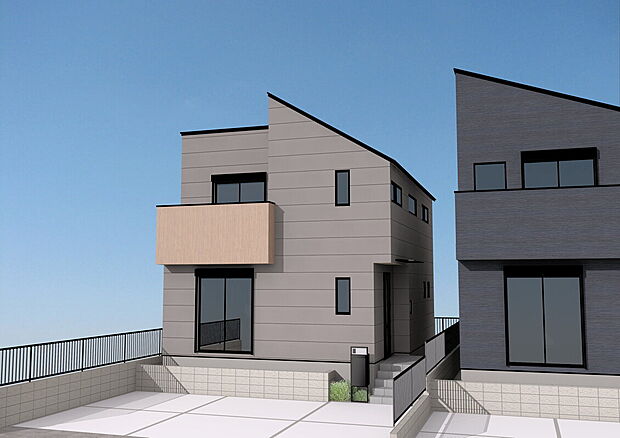 【外観予想図（B号棟）】■外観パースは完成予想の為、イメージとなります。