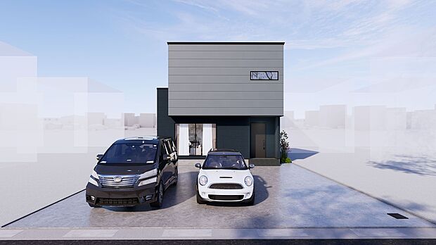 B号地:2Fにサンルーム有の2階建て住宅