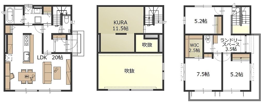 【6号棟】3LDK+KURA、土地面積138.84m2、建物面積111.98m2