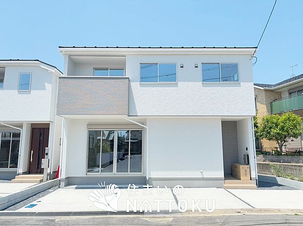 【現地写真(外観)【2号地】】断熱性、気密性を高める工夫で一年中ずっと心地よく暮らせる、高気密・高断熱です。