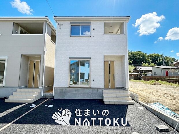 【現地写真(外観)【1号地】】健康被害に配慮したもっとも安全性の高い建材を採用し、シックハウス対策をしております。