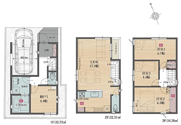 G号棟間取図 3SLDK