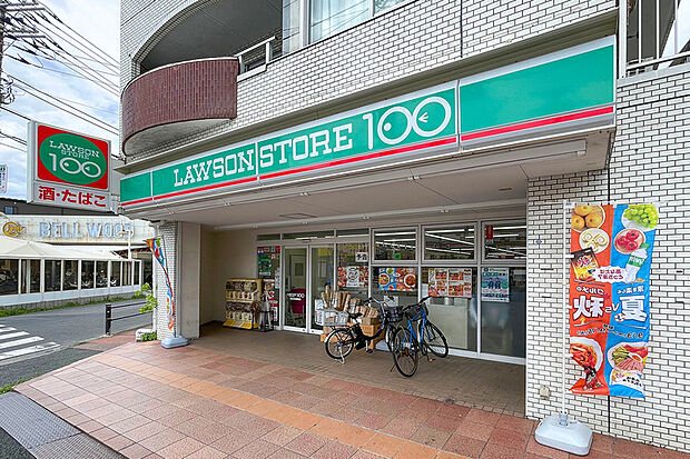 ローソンストア100市川欠真間店（現地より徒歩7分）