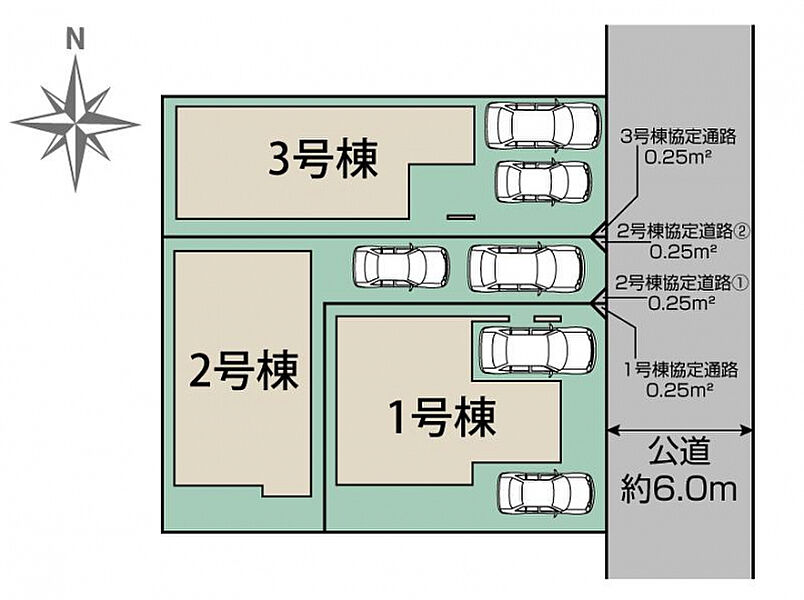 新座市馬場2丁目3棟 区画図