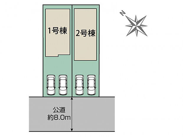 江別市東野幌本町2棟 区画図