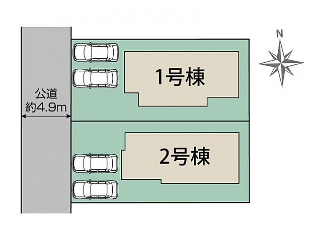 仙台市泉区向陽台5丁目2棟 区画図