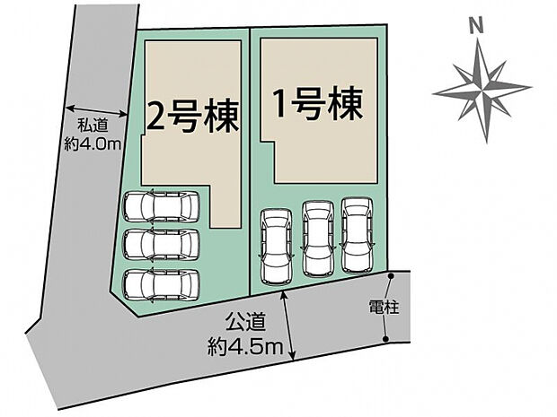 福島市泉先達2棟 区画図