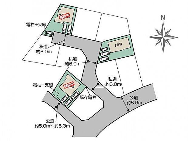郡山市安積町南長久保1丁目2期3棟 区画図