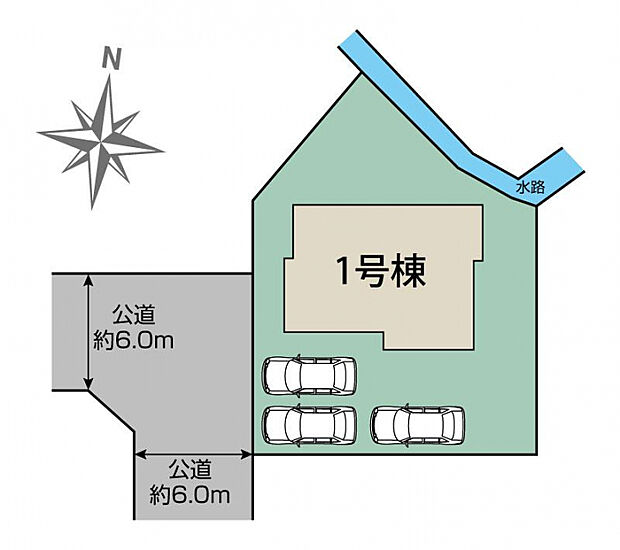 甲府市羽黒町1棟 区画図