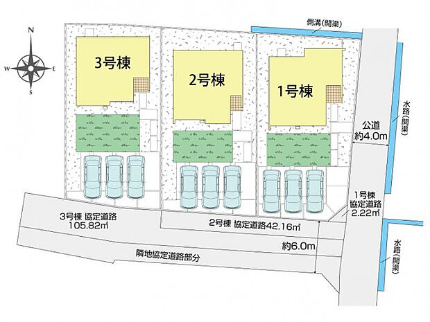 南アルプス市加賀美3棟 区画図