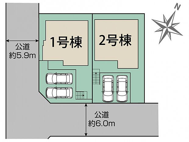 豊明市二村台7丁目3期2棟 区画図