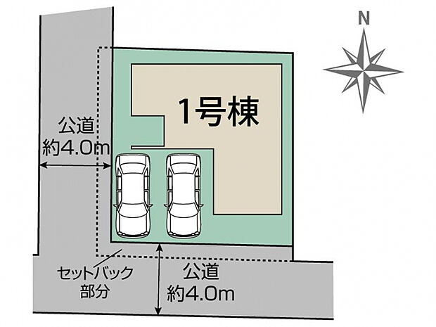 愛西市渕高町四ノ割1棟 区画図